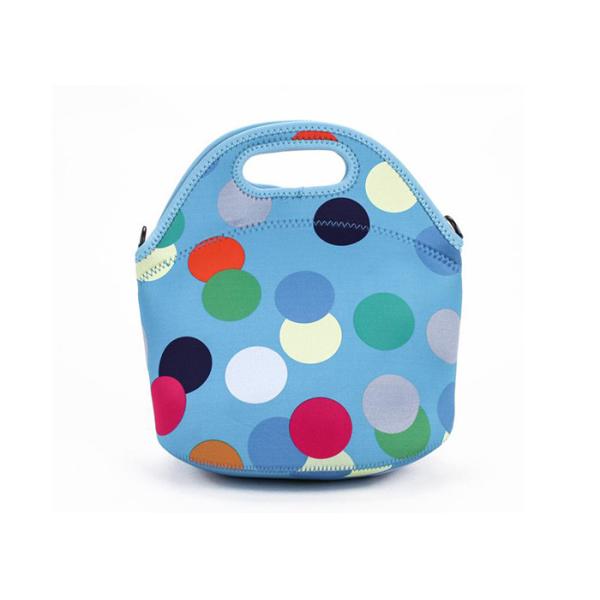 Neoprene Blue Insulated Tote Lunch Bag For Picnic Durable Fashionable