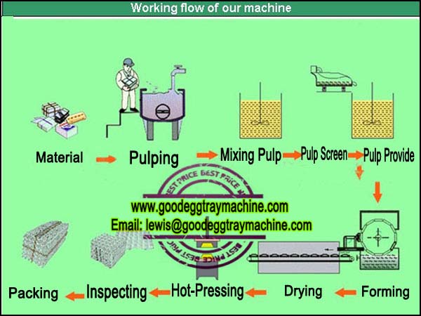 Recycled waste paper egg tray machine