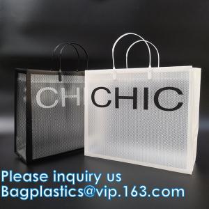 Cheap Gift Bag, Promotional Clear Transparent PP Shopping Bag Hard Plastic Bag, Pp Tote Bag, Square Bottom for sale