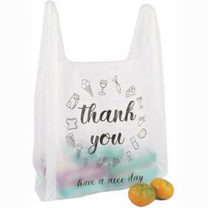 Cheap Customized eco friendly wholesale cornstarch biodegradable shopping compostable T- shirt plastic bags for sale