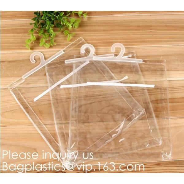 Transparent PVC hanger hook plastic bags for clothes packing,Better Protect and store CD's, books, magazines, papers and