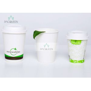 Buy cheap White Hot Beverage Paper Cups , Biodegradable Drinking Cups Custom Flexco from wholesalers