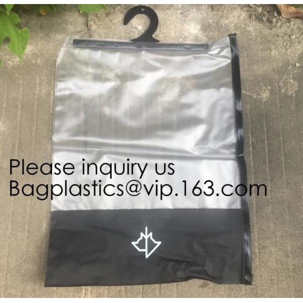 Transparent PVC hanger hook plastic bags for clothes packing,Better Protect and store CD's, books, magazines, papers and