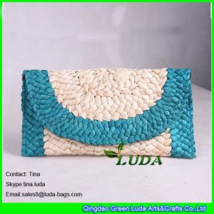 LUDA fashion straw handbags cornhusk straw clutch bag wholesale