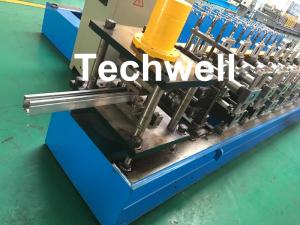 Cheap 0-15m/min Cold Roll Forming Machine For Making Door Frame Guide , Shutter Door Slats Guide Rail for sale