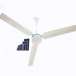 Cheap 36W 12V  56 Inch AC / DC Solar Ceiling Fan With Remote Control for sale
