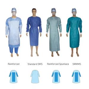 China Reinforced Sterile Medical Disposable Isolation Gowns PP PE  Level 1234 on sale