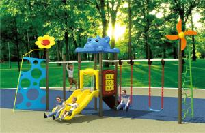 China small size kids fitness equipment outdoor swing sets with slide on sale