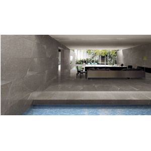 Cheap Rectangular Bathroom Ceramic Tile , 24*24 Inches Black Non Slip Wall Tile for sale