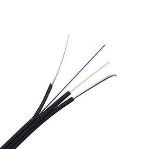 Cheap Flat Butterfly Drop Fiber Optic Cable  FTTH Three Steel Wire Telecom GJYXCH-1B for sale