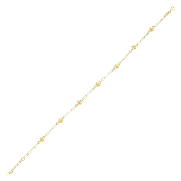 Personalized 18K Gold Anklets: Unique Name and Initial Charms