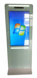 Cheap Bank 10 Infrared LCD Touch Screen Kiosk Stand 43 With LED Stripes Decoration for sale