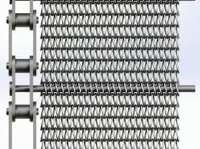 China 1mm Stainless Steel Eye Flex Conveyor Belt Heavy Duty Metal Screen Mesh on sale
