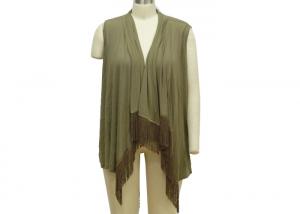 Cheap Sleeveless Casual Ladies Wear Long Drape Front Cardigan Knitting Pattern for sale