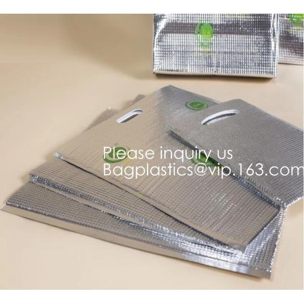 Custom Frozen Food Insulation Foil Liner Aluminum Foil Bubble Thermal Insulation Bag,Imprint Portable Non-Woven Large In