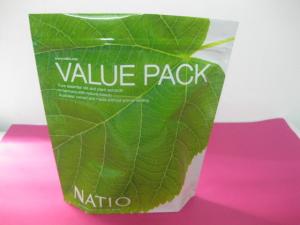 China Recycled Laminated Green Stand Up Pouch Bag k for Facial Cream on sale