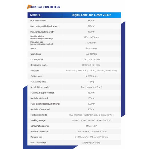 Max. Workable Width 350mm Digital Roll To Roll Label Die Cutter Finisher for Finishing