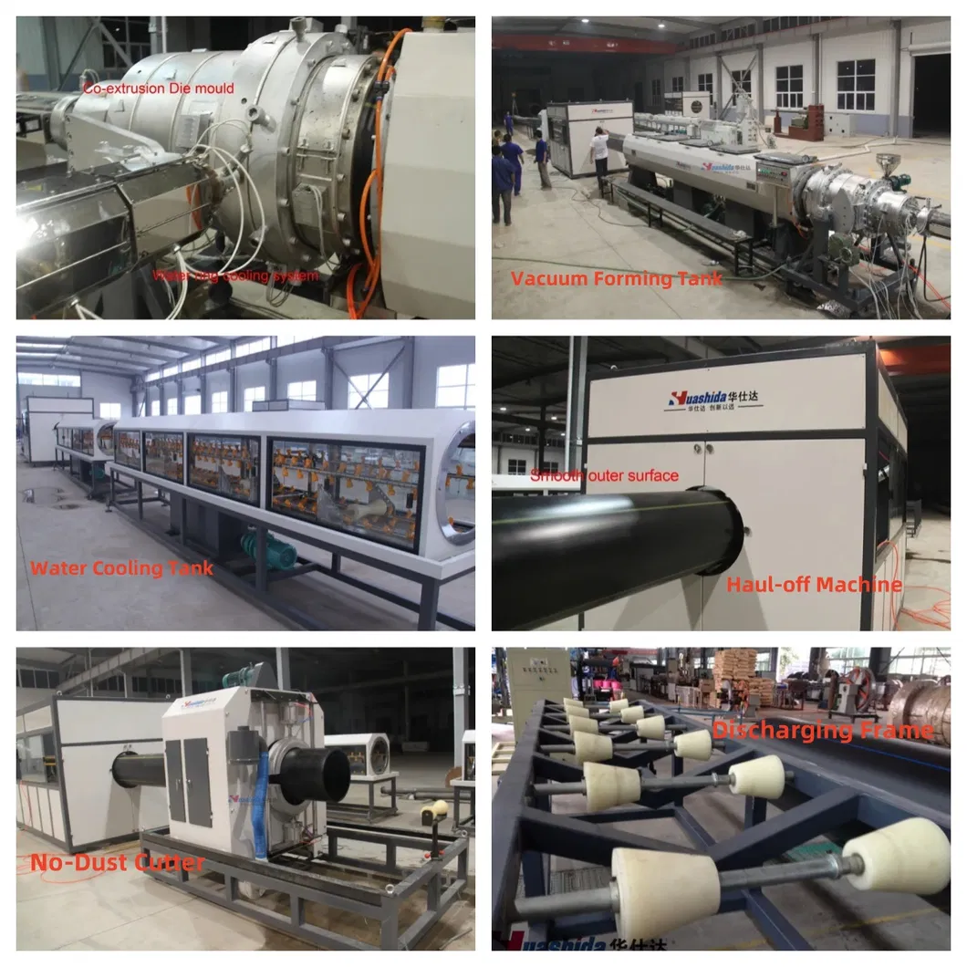 Automated HDPE Solid Pressure Water Gas Supply Plastic Pipe Making Machine