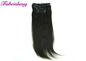 China Unprocessed Straight Remy Clip In Hair Extensions Human Hair For Black Women on sale