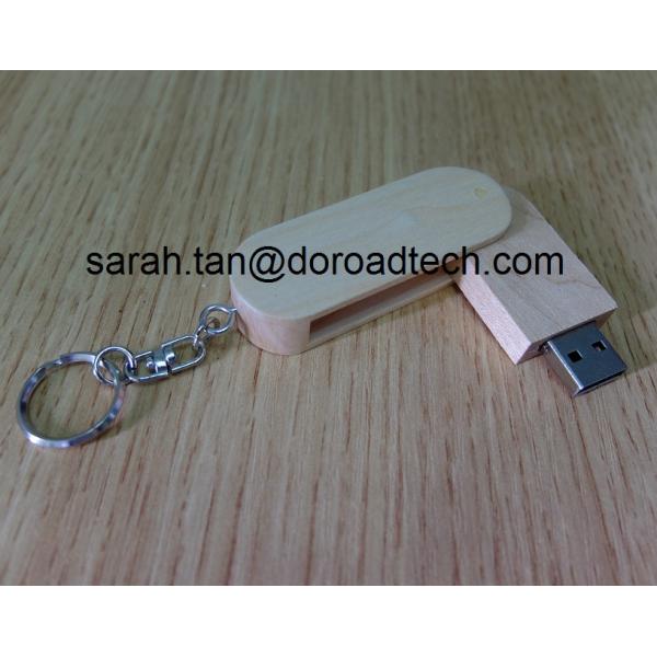 Wood Swivel USB Flash Drive Custom Logo USB Flash Pen Drive Gift USB Flash Memory Stick