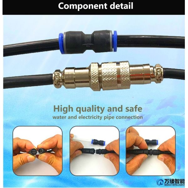 Solar Panel Cleaning Tools with Mini Lithium Battery Water Pump and Aluminum Alloy Telescopic Pole