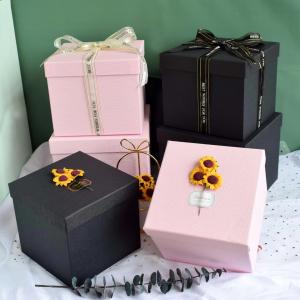 Cheap Black Pink 210gsm-400gsm Wedding Paper Box Paperboard Wedding Dress Packing Box for sale