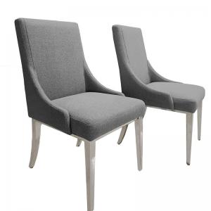 China GlossLux High Back Fabric Dining Room Chairs on sale