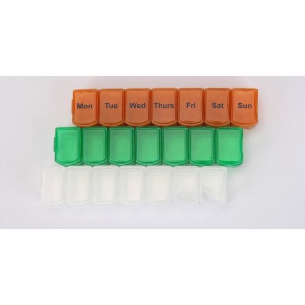 Weekly unique design spring push button medicine box, Monthly plastic medicine storage box for 31 day, case, box, contai