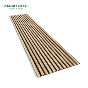 Cheap 26kg/Pcs Wooden Acoustic Slat Wall For Sound Absorption and Decoration for sale