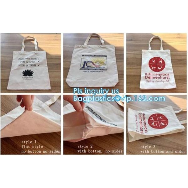 Custom silk screen printed Cotton material handle style blank natural cotton canvas bag without logo bagplastics bagease