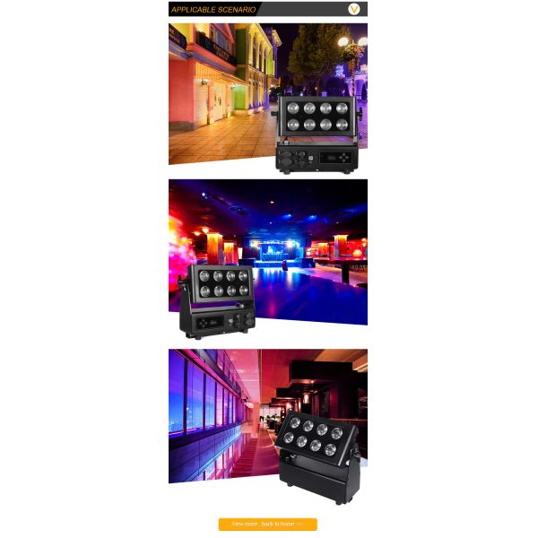 72W IP65 4 In 1 Stage Disco Effect Light Led Battery Flood Lighting