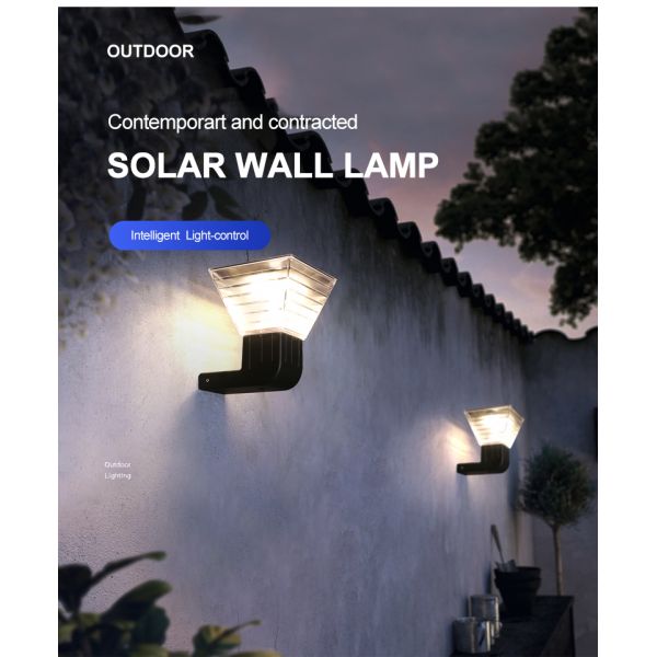 Outdoor Wall Mounted Solar Light , Solar body Induction Wall Lamp 3000k 6000k