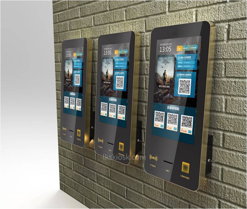 32 Inch Touch Screen Payment Kiosk Self Ordering Kiosk/ Wall Mounted Kiosk For Fast Service
