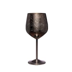 Cheap Stainless Steel Wine Glass 18 oz Unbreakable Stemmed Wine Goblet  For Indoor Outdoor Events for sale