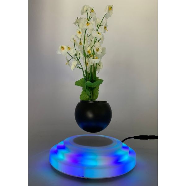 led light magnetic levitation floating air bonsai flower pot tree plant