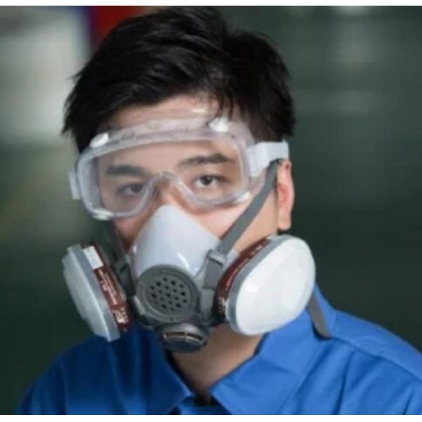 White Brown Half Mask Respirators Anti Gas Respirator Spray Chemical Organic