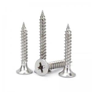 Cheap Trumpet Head Stainless Steel Double Threaded Drywall Screws Size M3.5-4.3 for sale