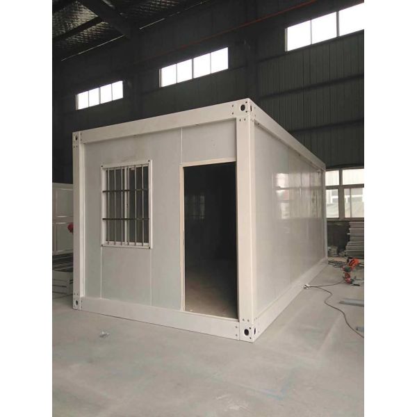 Detachable Extendable Flat Roof Container House For Warehouse With Sandwich Panel Wall