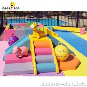 China PU Leather Kids Soft Play Equipment Block Foam Indoor Play Ground Ball Pit Pool Blue on sale