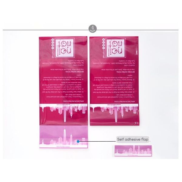 Custom Printed OPP Brush Packaging Self Seal Plastic Bag with hanger hole