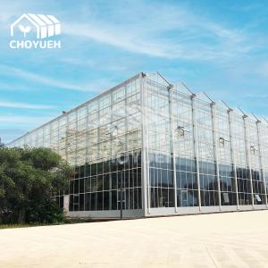 Cheap Water Resistance Solar Glass Greenhouse Multi Span UV Protection for sale