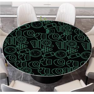 Cheap Screen Printing Round Tempered Glass Coffee Table 6mm-12mm Thickness for sale