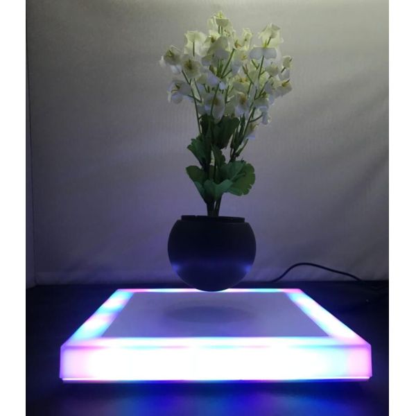 360 led light ceramic magnetic floating levitation air bonsai plant tree pot