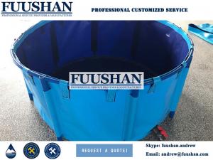 Cheap Fuushan Flexible Collapsible PVC Ras Aquaponics Fish Tank 2500 Gallons for sale