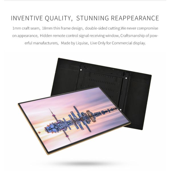 43 Inch HD Wall Mounted LCD Poster Display Ultra Thin