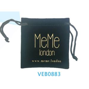 Cheap ISO9000 Embossed Velvet Drawstring Pouch Small Jewelry Packaging Bags RoHS for sale