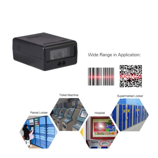 Fixed Mount Barcode Qr Code Reader Module RS232 2D TTL YHD-M300D
