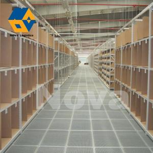 China Multi Level Storage Mezzanine Steel Racking System Galvanized Flooring Grating on sale