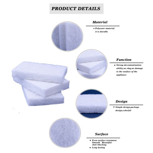 Polyester Cleaning Scouring Pad Long Lasting Nylon Scouring Pad Anti Blocking