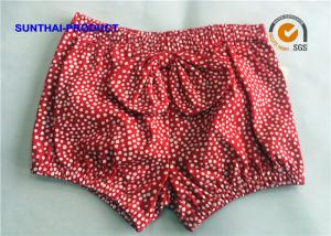 White Dots Printed Baby Girl Jogger Pants , Size Customized Infant Girl Shorts